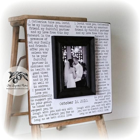 Wedding Vow Renewal Gift Ideas
 Wedding Vows Framed 1st Anniversary Gift First by