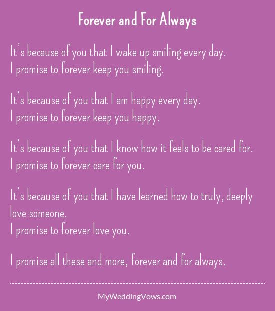 Wedding Vows I Promise
 136 best images about Wedding Vows on Pinterest