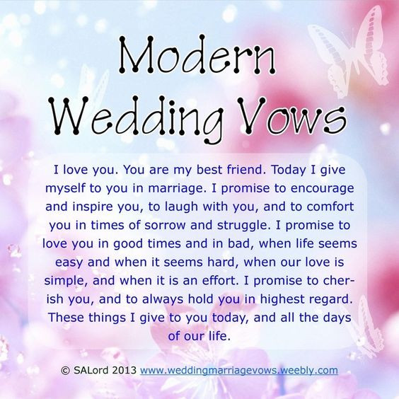 Wedding Vows Samples
 Wedding ceremony samples My best friend and Modern