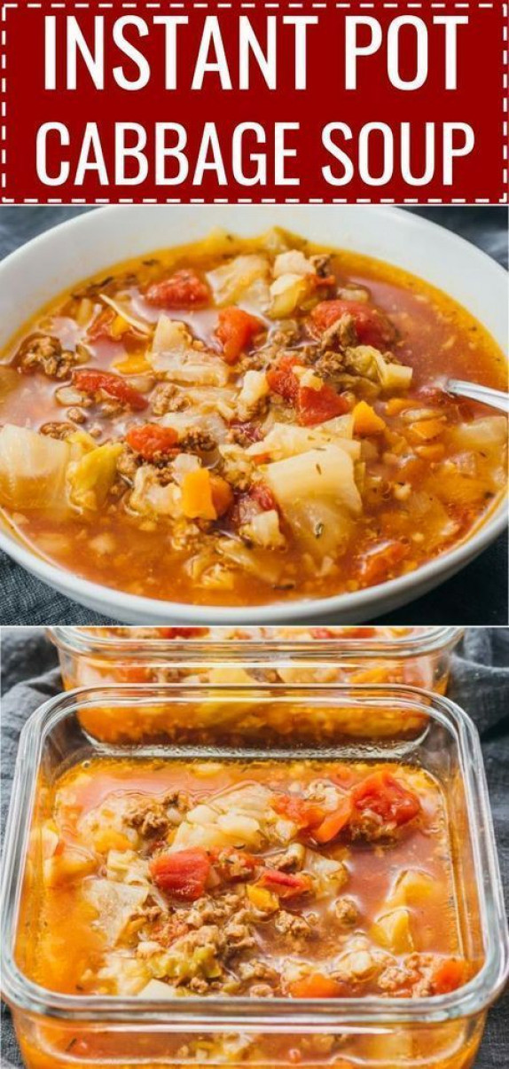 Weight Watchers Cabbage Soup With Ground Beef
 This hearty Instant Pot cabbage soup recipe with ground