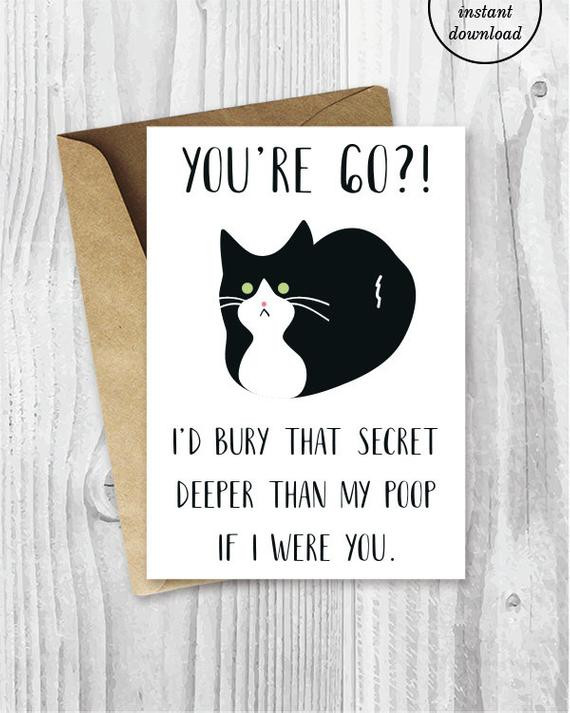 Weird Birthday Cards
 Printable 60th Birthday Cards Funny Tuxedo Cat 60 Birthday