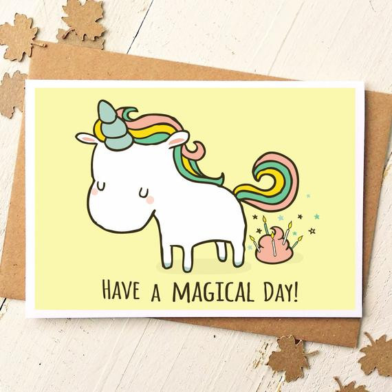Weird Birthday Cards
 Unicorn Card Funny Birthday Card Unicorn Birthday Card