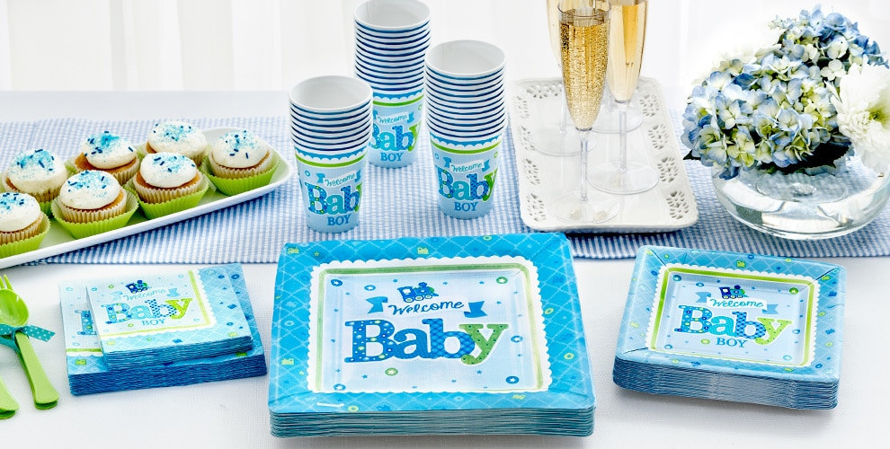 Welcome Baby Boy Party Ideas
 Boy Wel e Baby Party Supplies Wel e Little e