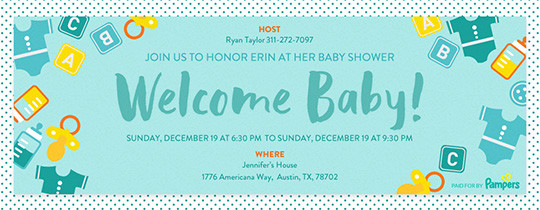 Welcome Baby Party Invitations
 line Baby Shower Invitations Evite