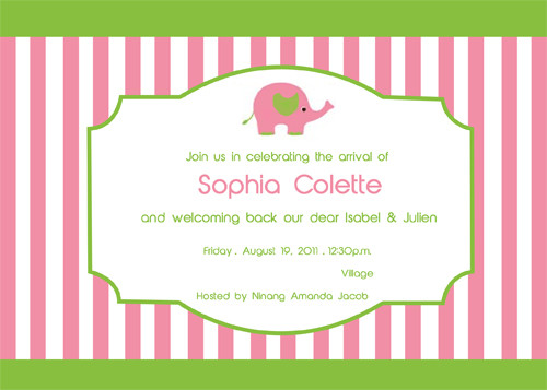 Welcome Baby Party Invitations
 A Whimsical Wel e Home