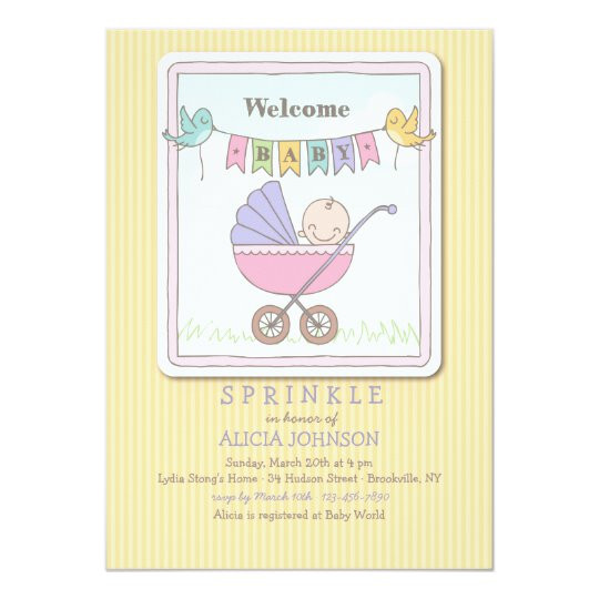 Welcome Baby Party Invitations
 Wel e Baby Shower Invitation
