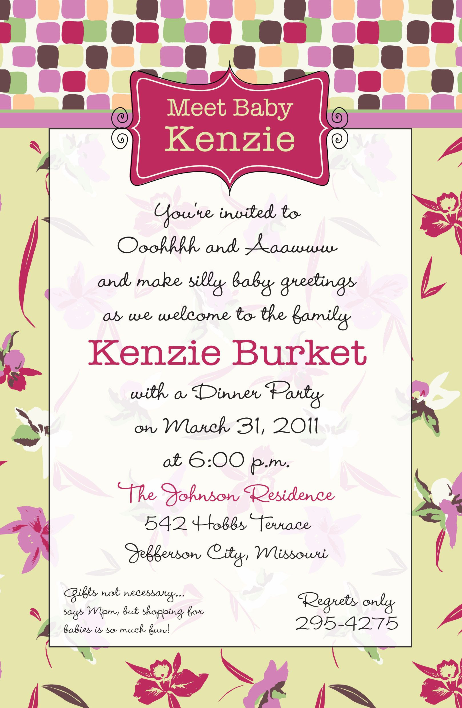 Welcome Baby Party Invitations
 Wel e Baby Invitation