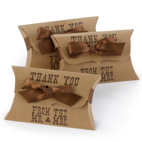 Western Wedding Favors
 Country Western Wedding Pillow Favor Boxes Set of 25