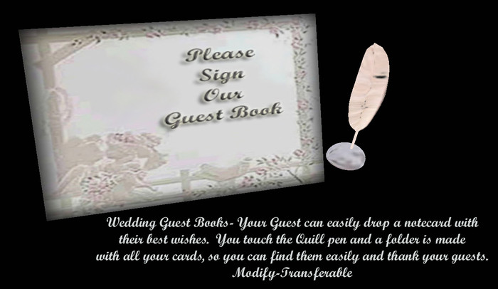 Western Wedding Guest Book
 Second Life Marketplace Wedding Guest Book Western