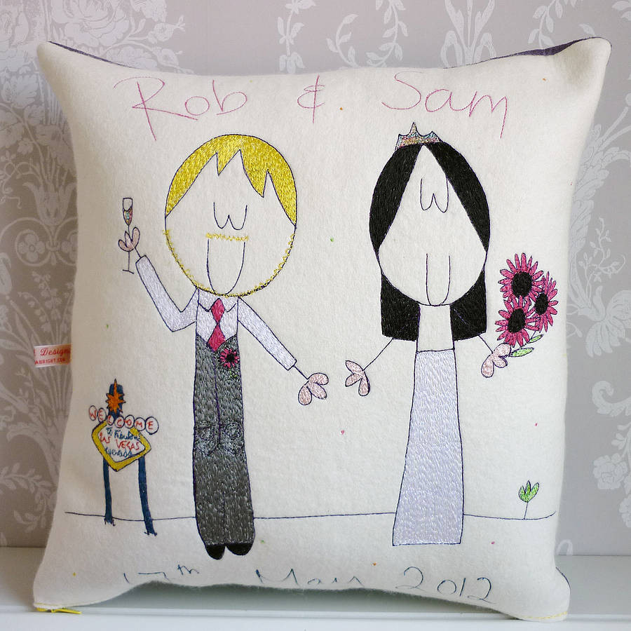 What To Give As A Wedding Gift
 personalised wedding t cushion by seabright designs