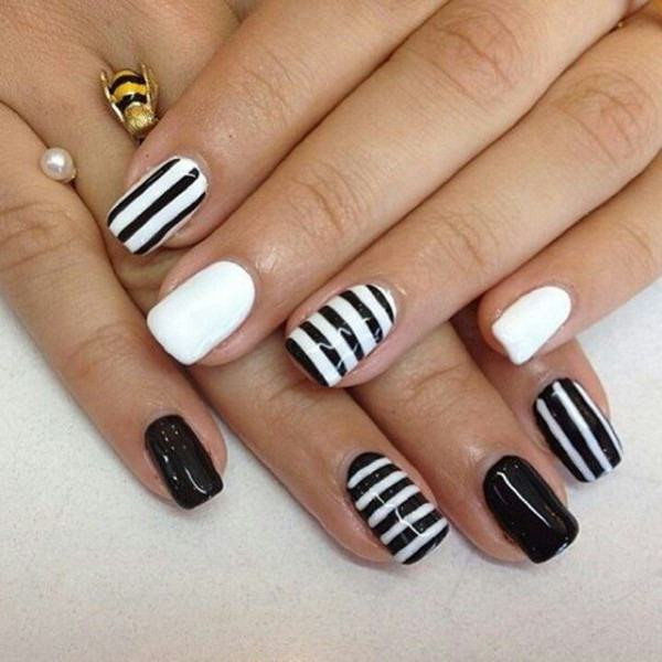 White And Black Nail Designs
 Fabulous White and Black Nail Art Designs That Will Charm