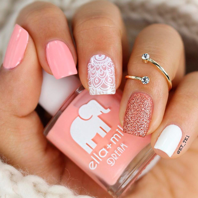 White And Pink Nail Designs
 Gorgeous Light Pink Nails