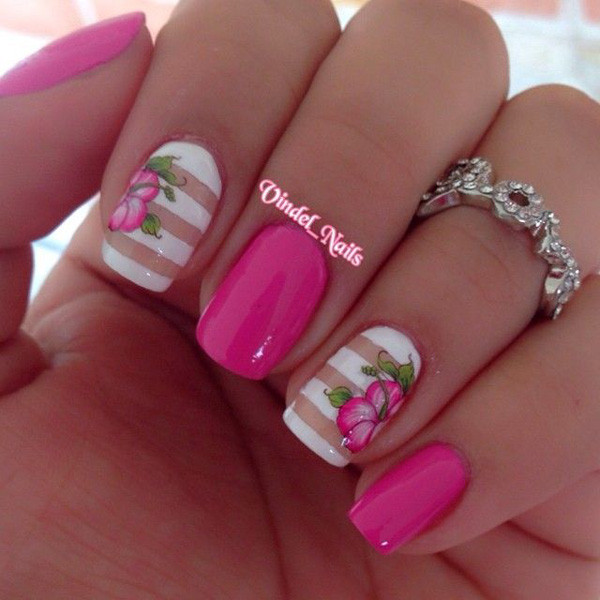 White And Pink Nail Designs
 65 lovely Pink Nail Art Ideas nenuno creative