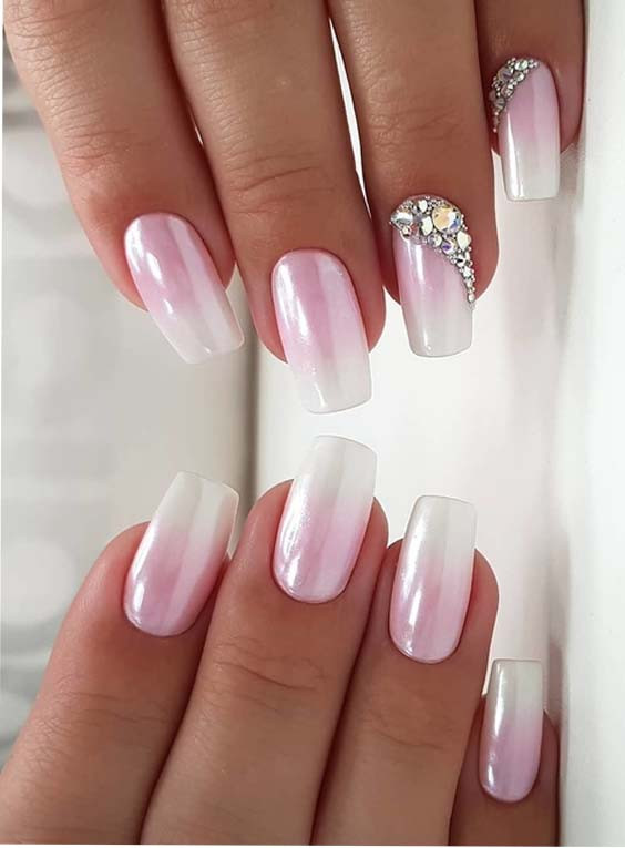 White And Pink Nail Designs
 10 Cute Light Pink & White Nail Designs for 2018