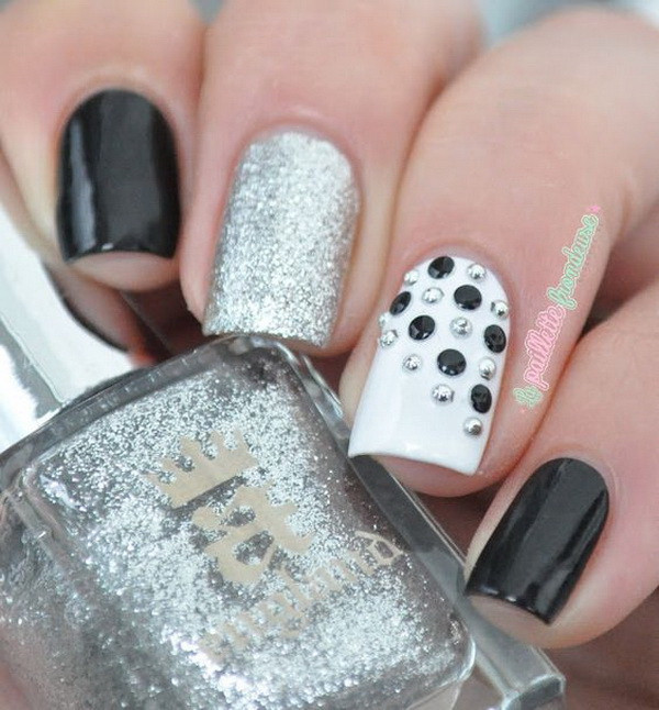 White And Silver Nail Designs
 30 Stylish Black & White Nail Art Designs For Creative Juice