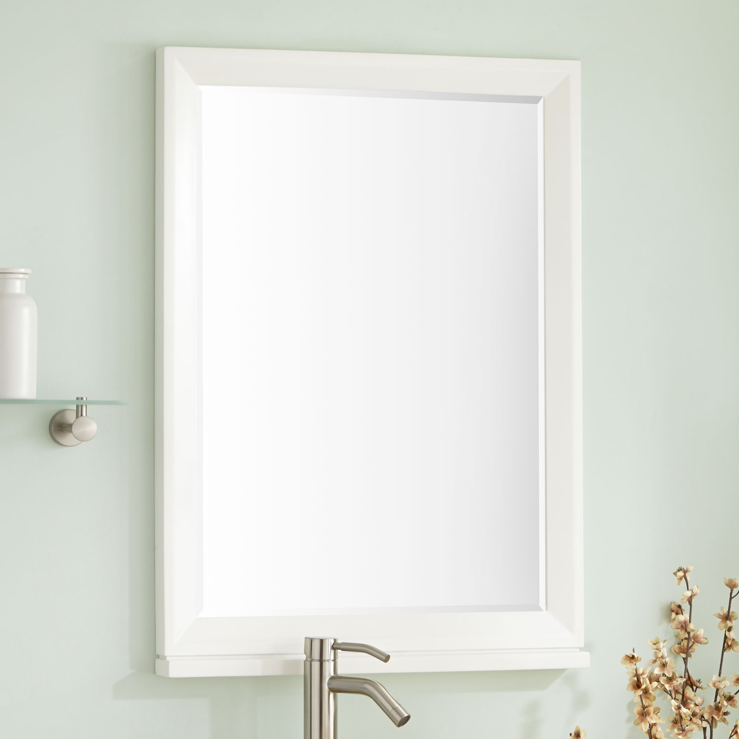 White Bathroom Mirror
 Davyn Vanity Mirror White Bathroom Mirrors Bathroom