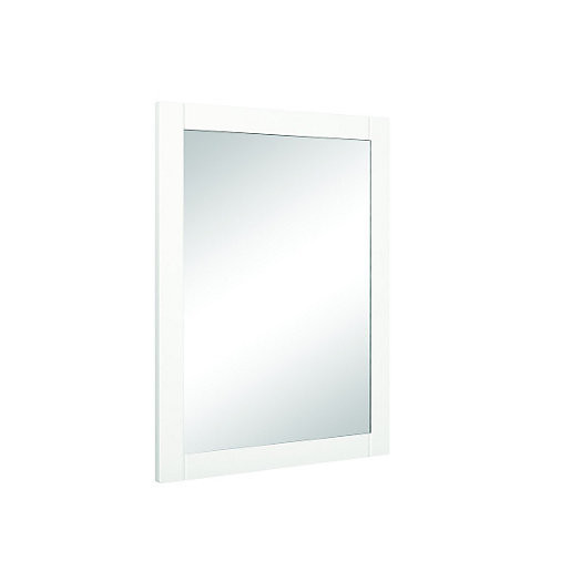 White Bathroom Mirror
 Wickes Frontera Rectangular White Framed Bathroom Mirror