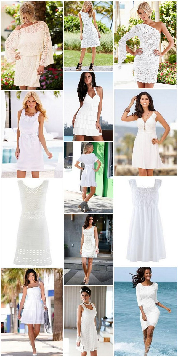 White Beach Party Ideas
 Post wedding beach party outfits