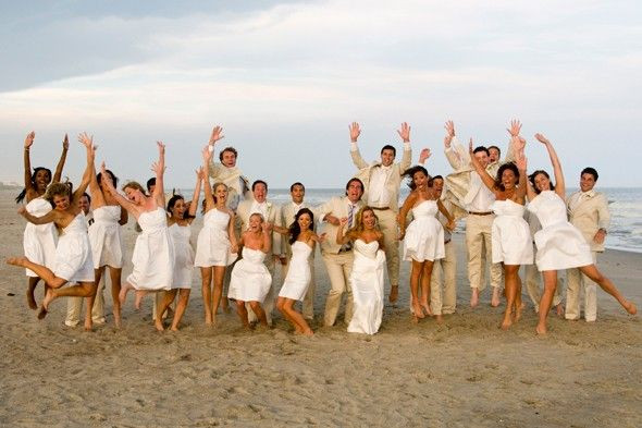 White Beach Party Ideas
 All White Wedding starting to think that I like this idea