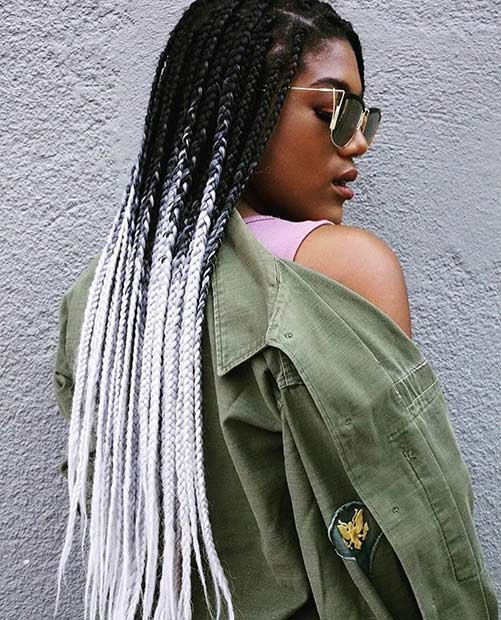 White Braids Hairstyles
 51 Hot Poetic Justice Braids Styles Page 4 of 5
