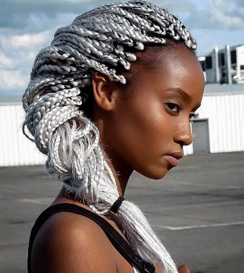 White Braids Hairstyles
 Top 20 All the Rage Looks with Long Box Braids