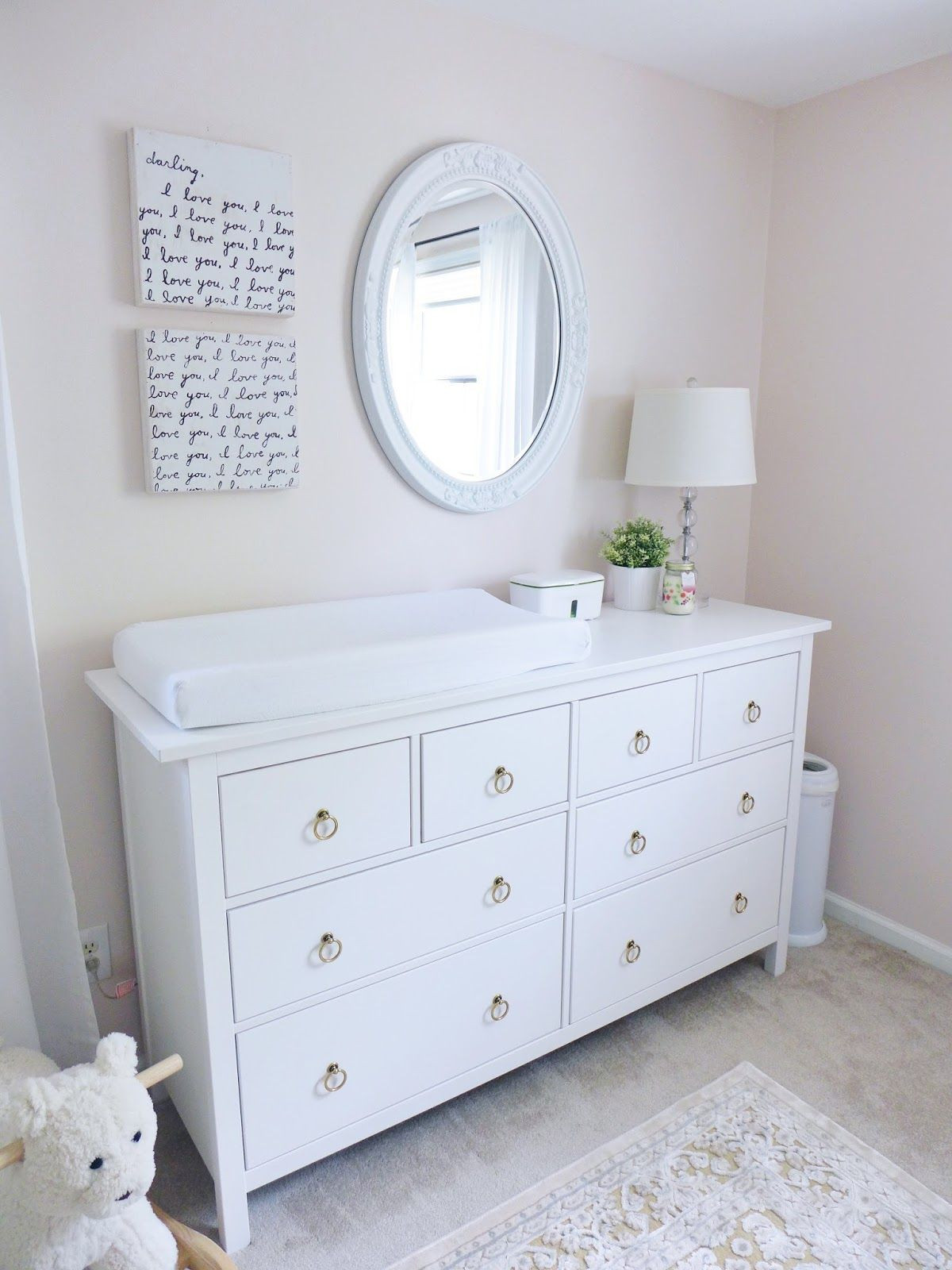 White Dressers For Baby Room
 Baby Girl Nursery Reveal Katie Elizabeth
