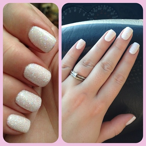 White Glitter Gel Nails
 The 25 best White glitter nails ideas on Pinterest