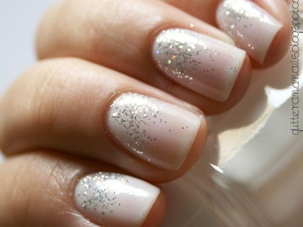 White Glitter Ombre Nails
 12 best Nails images on Pinterest