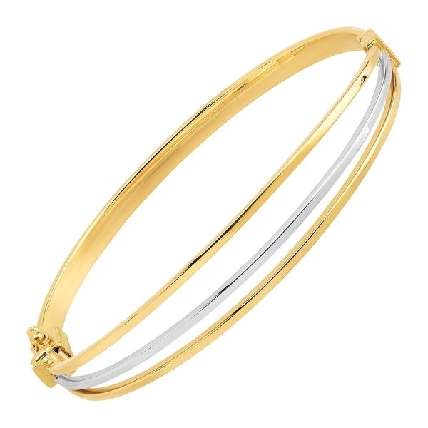 White Gold Bangle Bracelet
 Shop Eternity Gold Hinge Bangle Bracelet in 14K Yellow