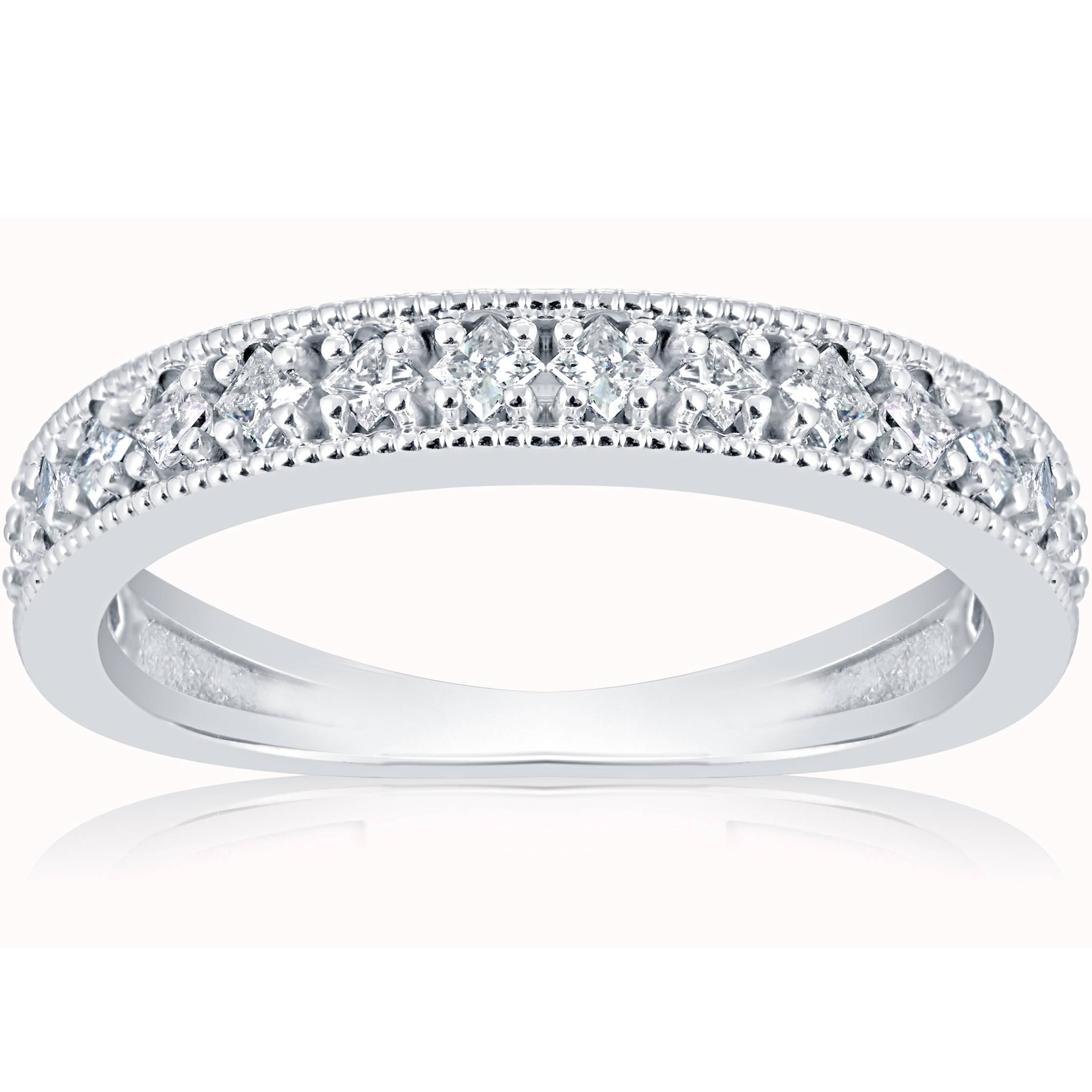 White Gold Princess Cut Wedding Rings
 1 3ct Princess Cut Diamond Wedding Ring White Gold