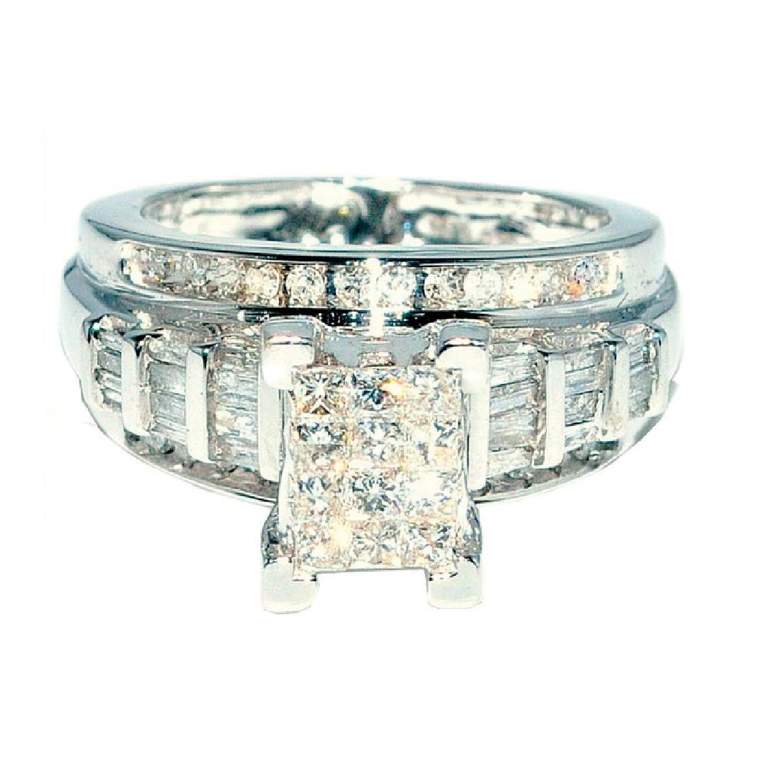 White Gold Princess Cut Wedding Rings
 Princess Cut Diamond Wedding Ring 3 in 1 Engagement
