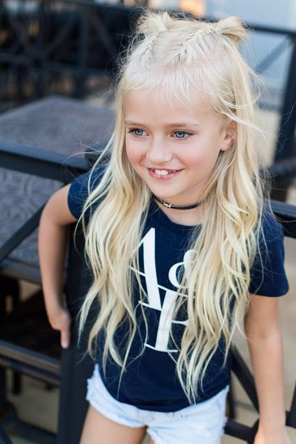 White Hair Kids
 little girl outfit idea casual white sneakers abercrombie