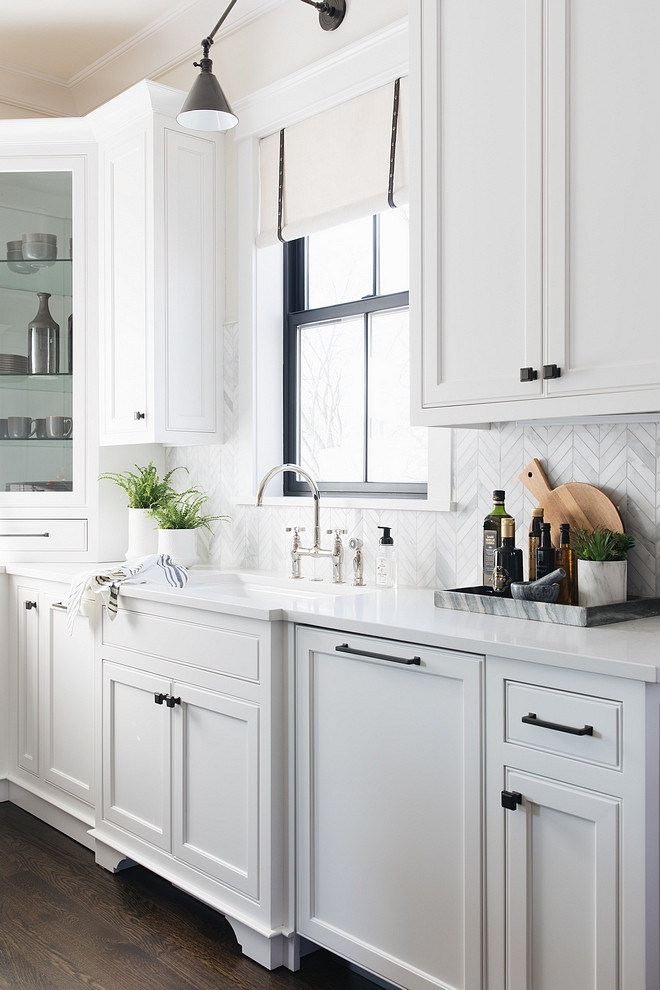 White Kitchen Cabinet Pulls
 Koby Kepert New Construction Farmhouse with Front Porch