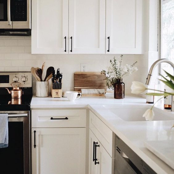 White Kitchen Cabinet Pulls
 white cabinets with black hardware Home