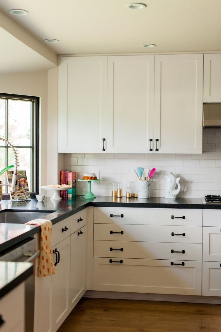 White Kitchen Cabinet Pulls
 Caitlin Wilson Home Tour Kitchens Pinterest