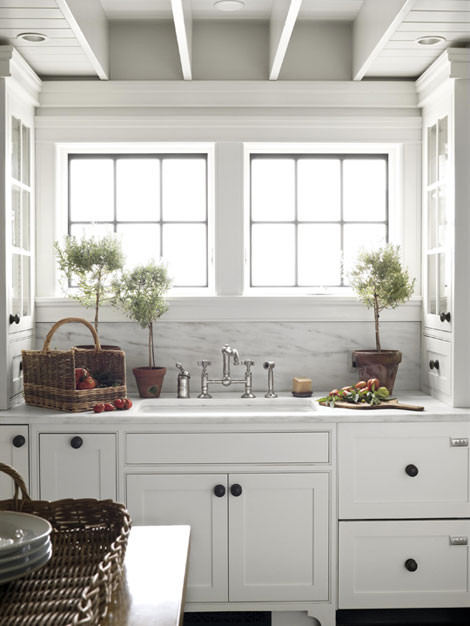 White Kitchen Cabinet Pulls
 White Cabinets with ORB Pulls Cottage kitchen