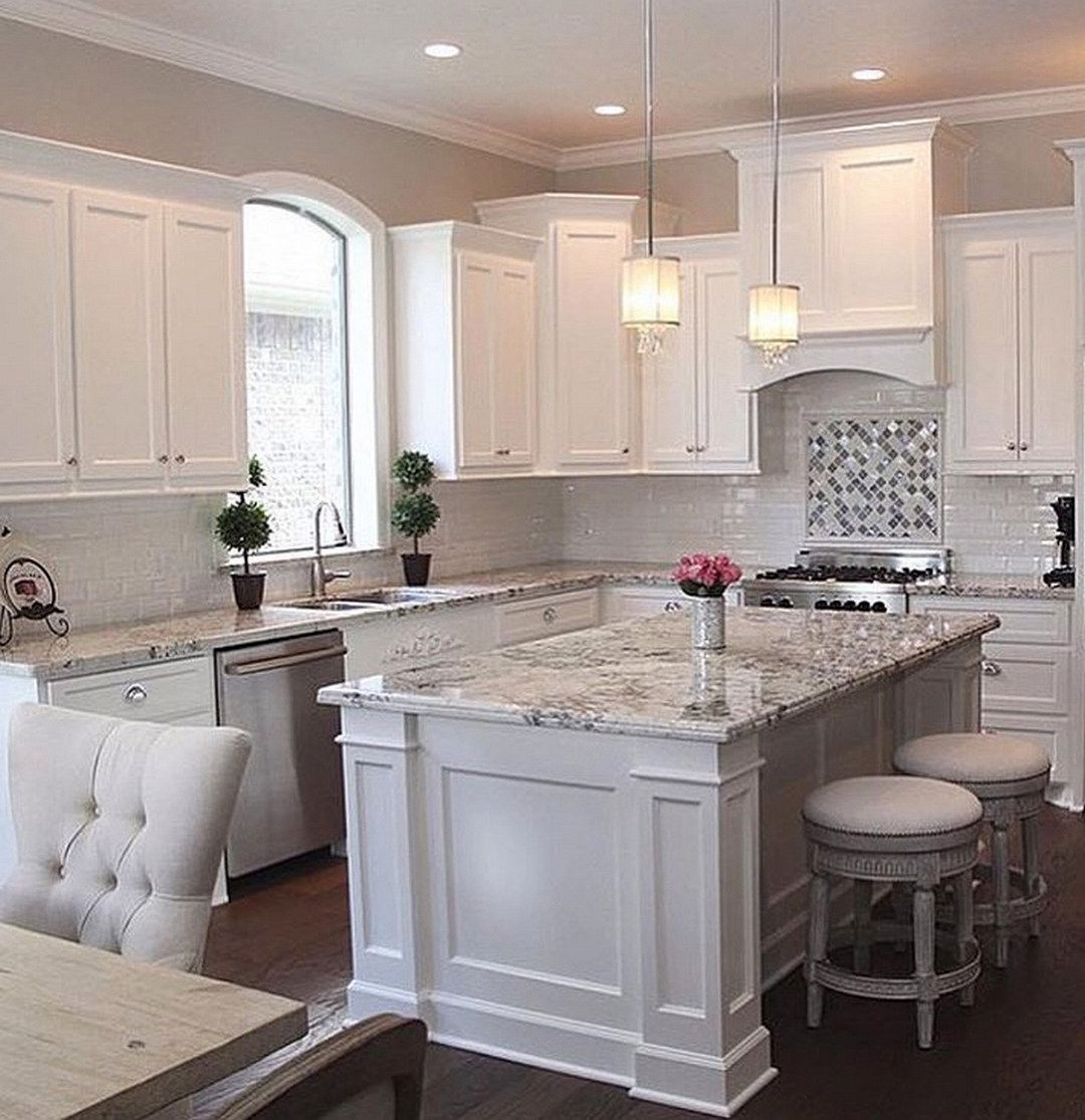 White Kitchen Islands
 30 Elegant White Kitchen Design Ideas for Modern Home