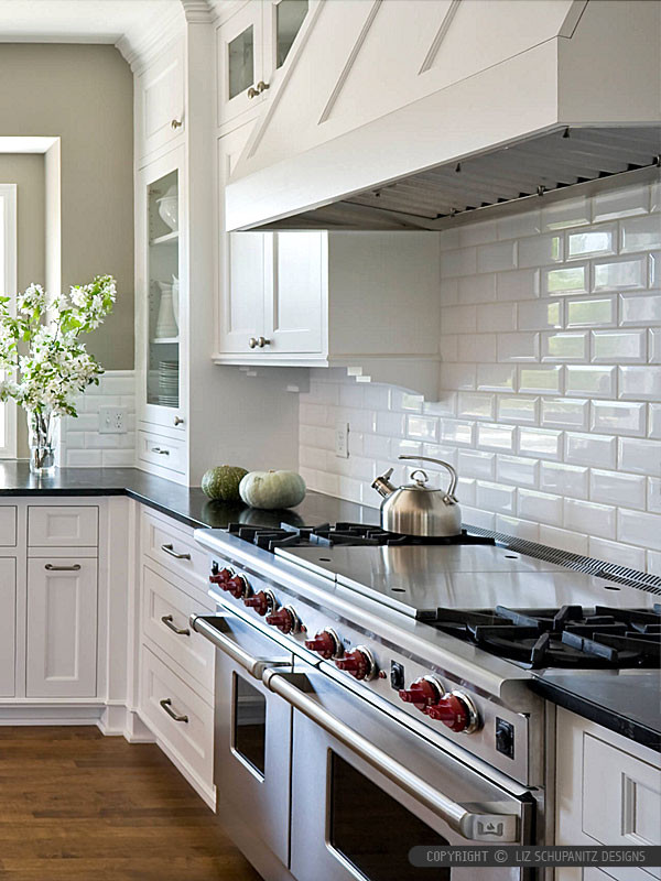 White Kitchen Tile Backsplash
 BA White 3x6 Ceramic Tile With Bevel
