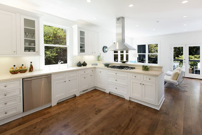 White Kitchen Wood Floors
 Hardwood Floors in the Kitchen Pros and Cons Designing