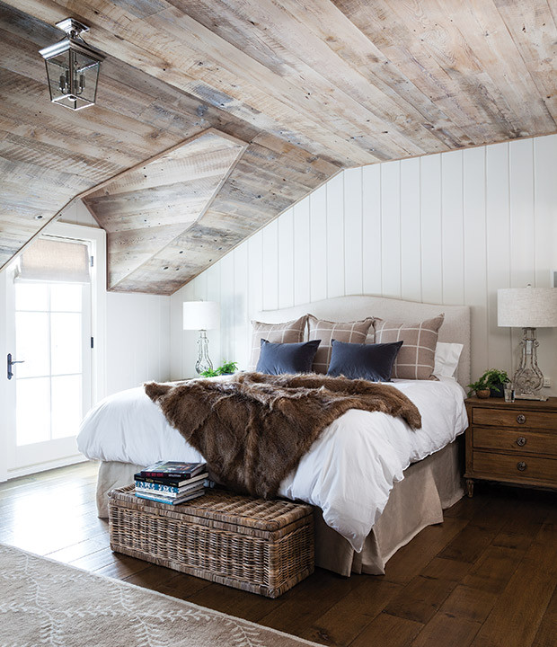 White Rustic Bedroom
 House & Home