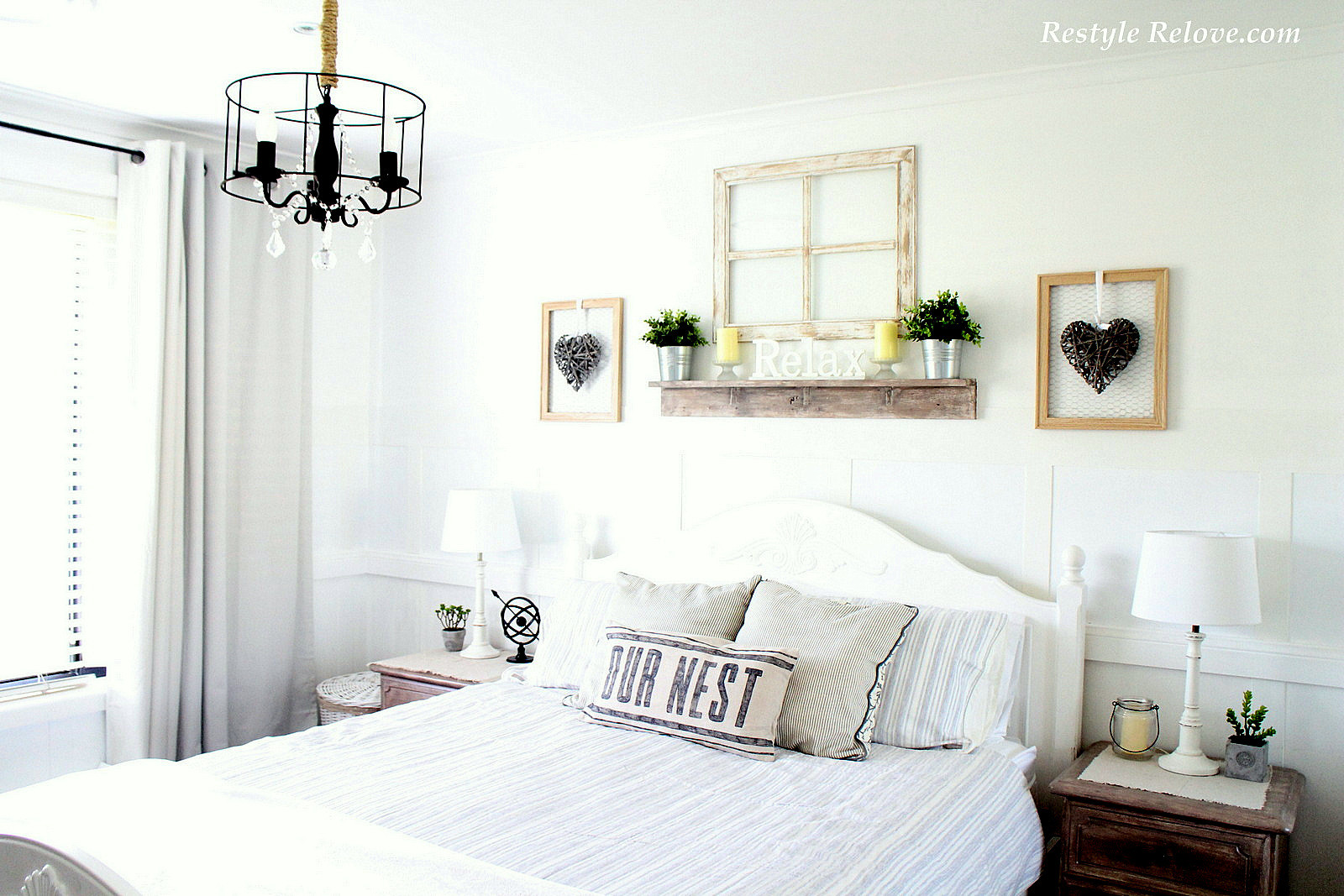 White Rustic Bedroom
 Love Note White Rustic Farmhouse Master Bedroom Makeover