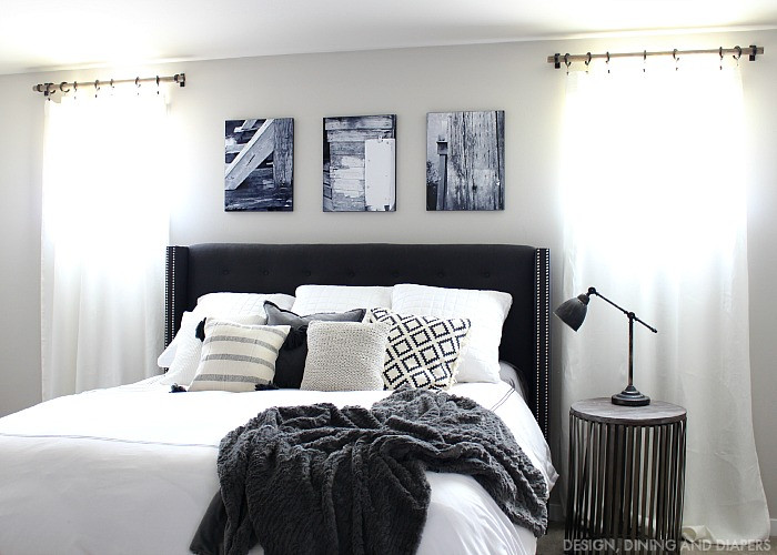 White Rustic Bedroom
 DIY Bedroom Makeover Marries Chic and Rustic Style