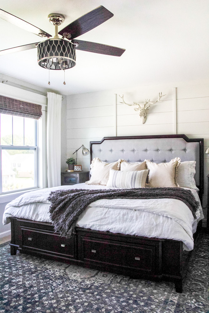 White Rustic Bedroom
 Rustic Modern Master Bedroom Reveal and Sources Bless er