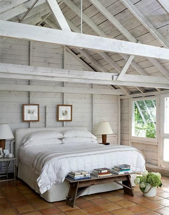 White Rustic Bedroom
 324 best images about Garden Cottage Garage Makeover on