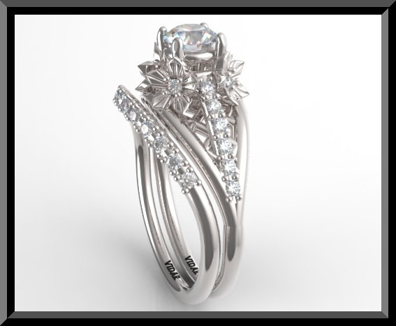 White Sapphire Wedding Ring Sets
 white sapphire wedding ring set