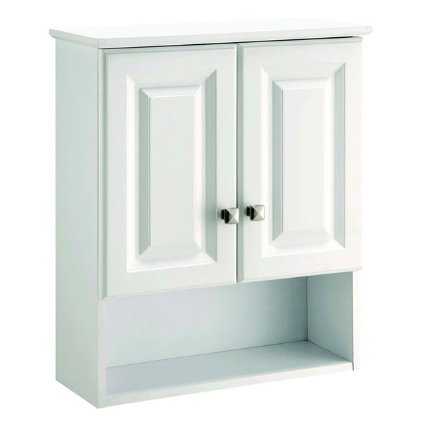 White Wall Cabinet For Bathroom
 Shop Design House Wyndham White Semi gloss Bathroom