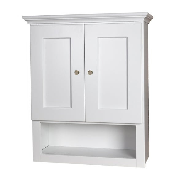 White Wall Cabinet For Bathroom
 Shop White Shaker Bathroom Wall Cabinet Free Shipping