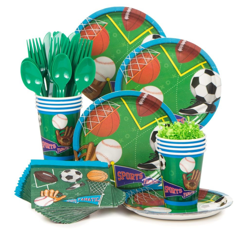 Wholesale Birthday Party Supplies
 Sports Birthday Party Standard Tableware Kit Serves 8