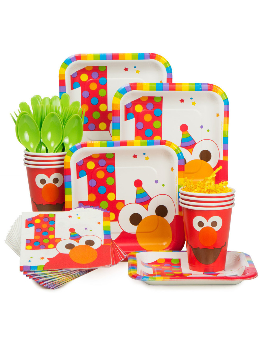 Wholesale Birthday Party Supplies
 Elmo s 1st Birthday Standard Tableware Kit Serves 8