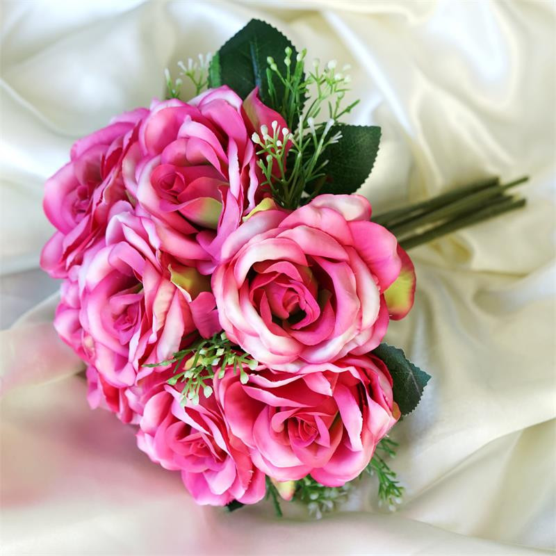 Wholesale Flowers Wedding
 Silk ROSES Artificial BOUQUETS Wedding Flowers